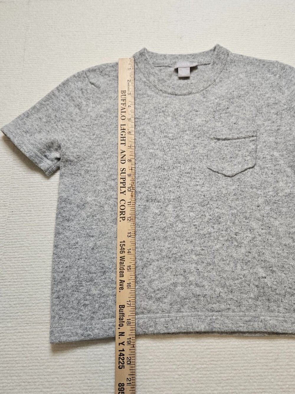J. Crew heathered gray short sleeve "sweater tee" - size Small - Picture 4 of 7